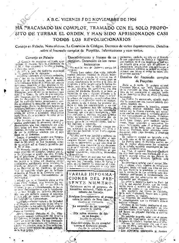 ABC MADRID 05-11-1926 página 15