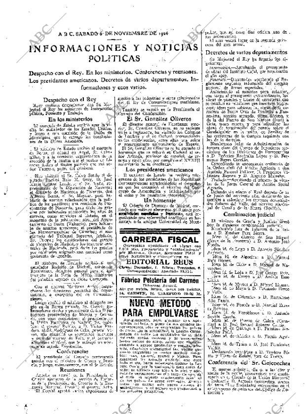 ABC MADRID 06-11-1926 página 19