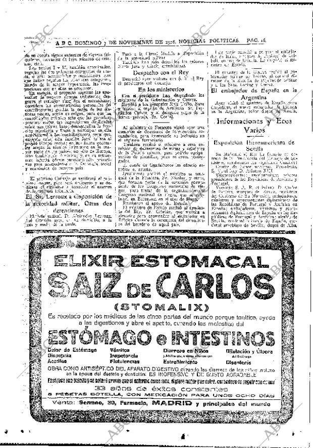 ABC MADRID 07-11-1926 página 16