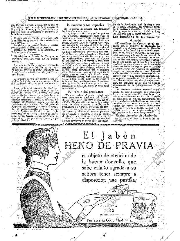 ABC MADRID 10-11-1926 página 16