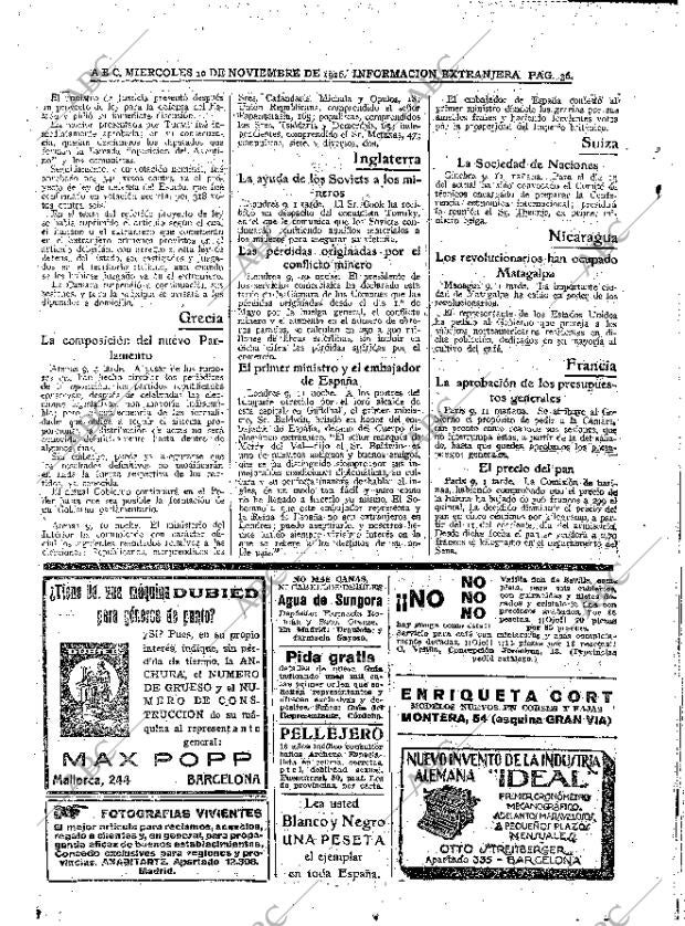 ABC MADRID 10-11-1926 página 36