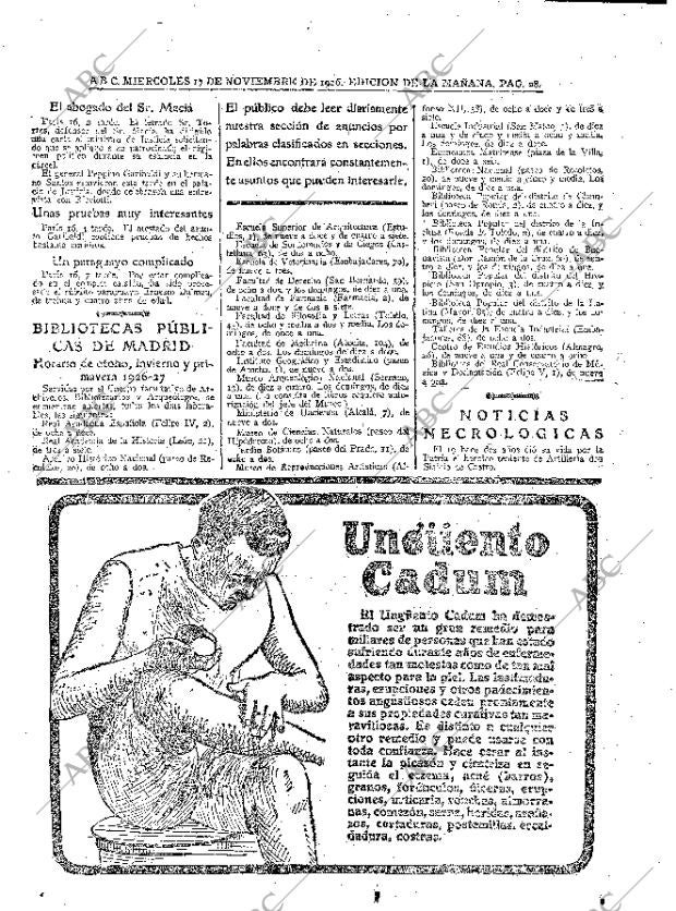 ABC MADRID 17-11-1926 página 28