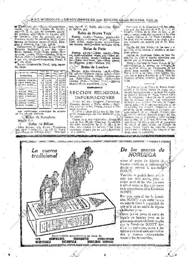 ABC MADRID 17-11-1926 página 32