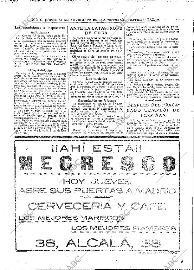 ABC MADRID 18-11-1926 página 20