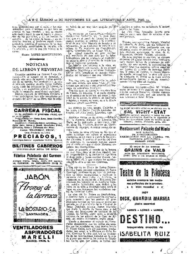 ABC MADRID 20-11-1926 página 12
