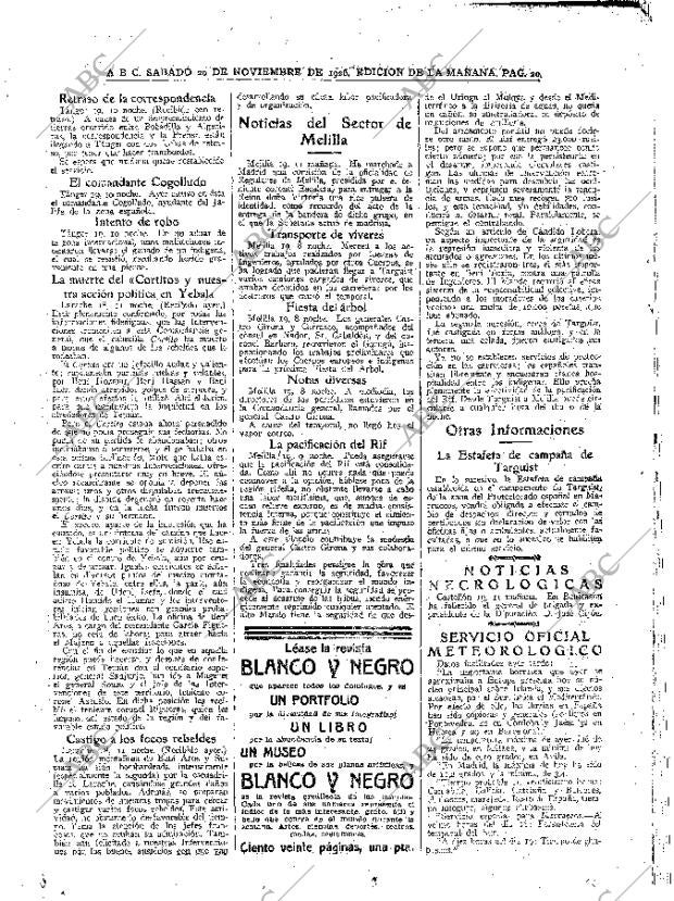 ABC MADRID 20-11-1926 página 20