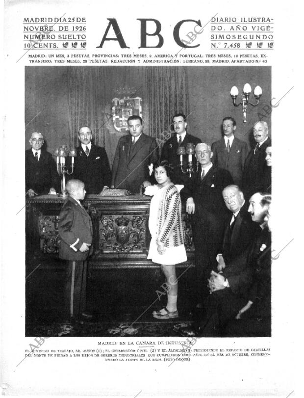 ABC MADRID 25-11-1926 página 1