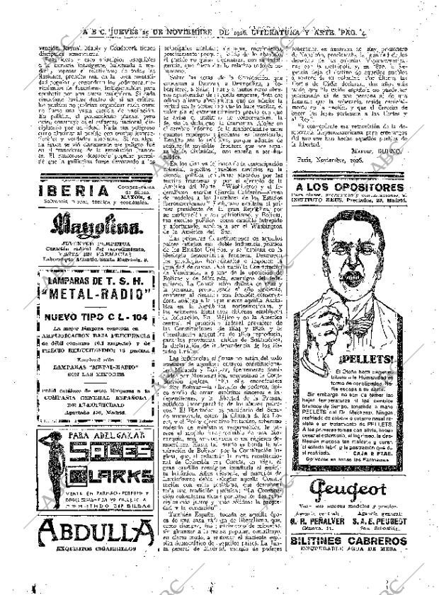 ABC MADRID 25-11-1926 página 4