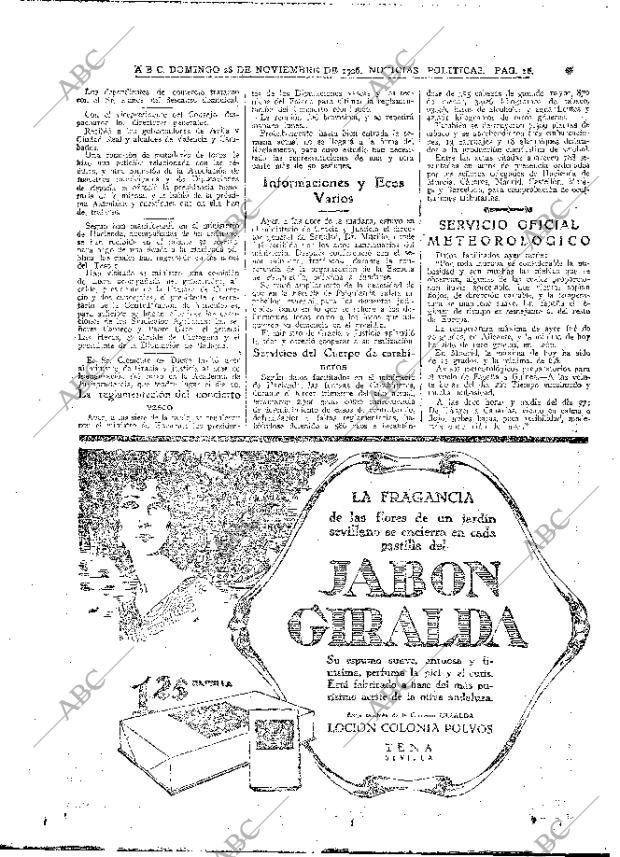 ABC MADRID 28-11-1926 página 16