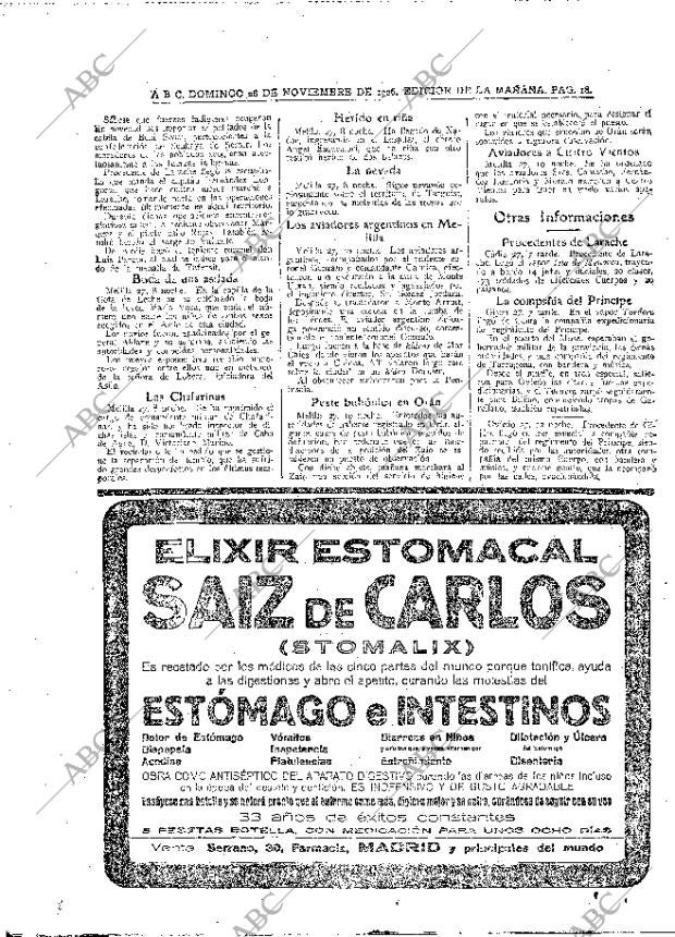 ABC MADRID 28-11-1926 página 18