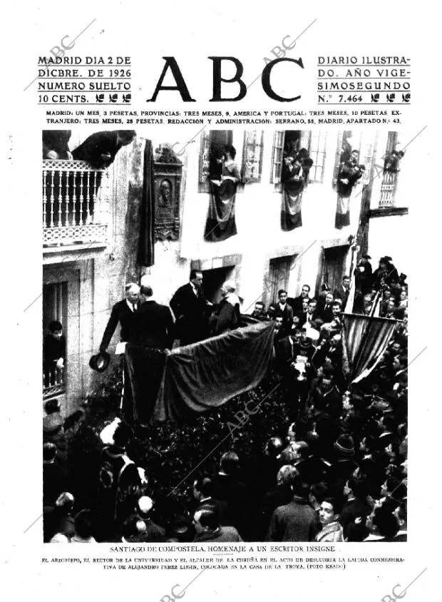 ABC MADRID 02-12-1926 página 1