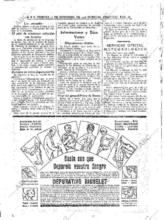 ABC MADRID 17-12-1926 página 16