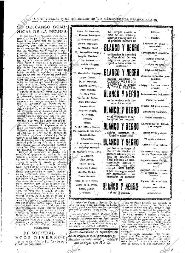 ABC MADRID 17-12-1926 página 17