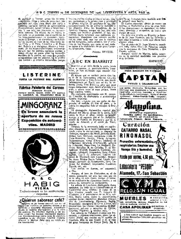ABC MADRID 23-12-1926 página 12