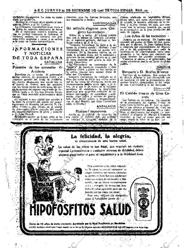 ABC MADRID 23-12-1926 página 22