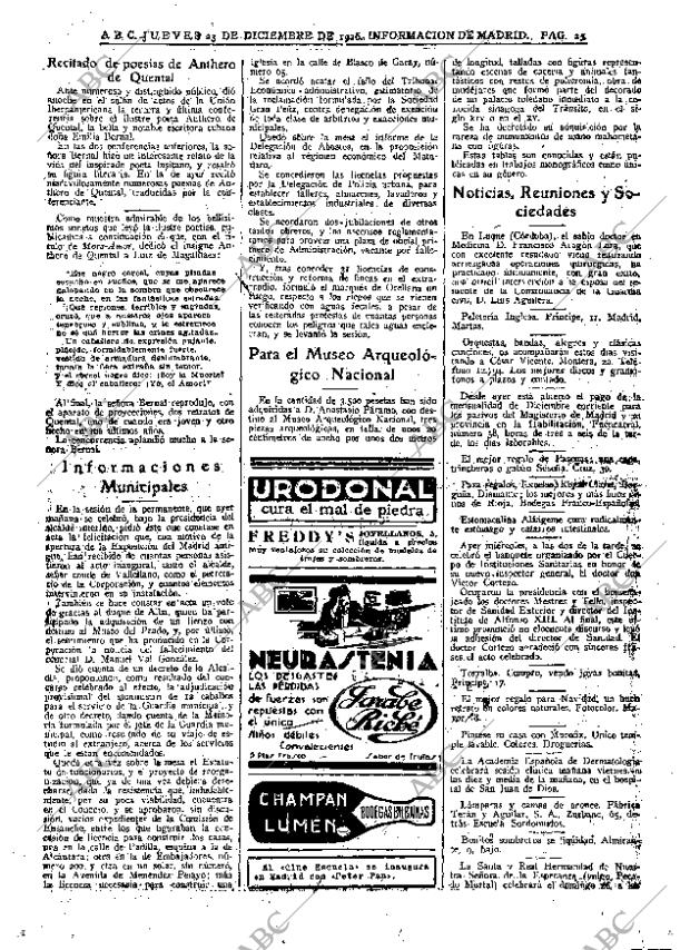 ABC MADRID 23-12-1926 página 25