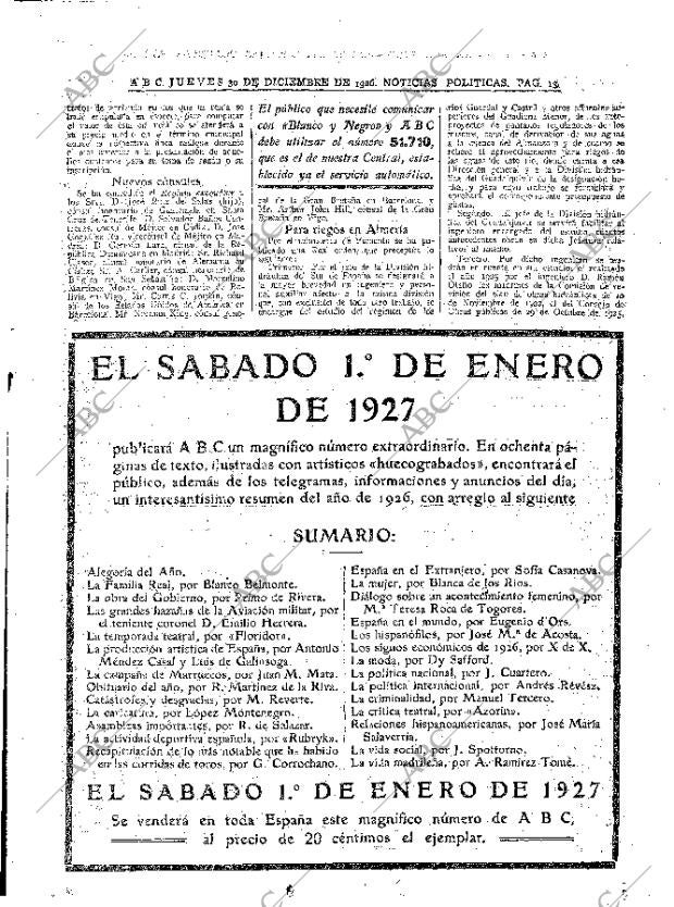ABC MADRID 30-12-1926 página 13