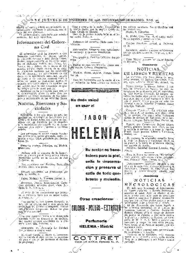ABC MADRID 30-12-1926 página 20
