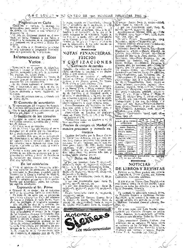 ABC MADRID 10-01-1927 página 14
