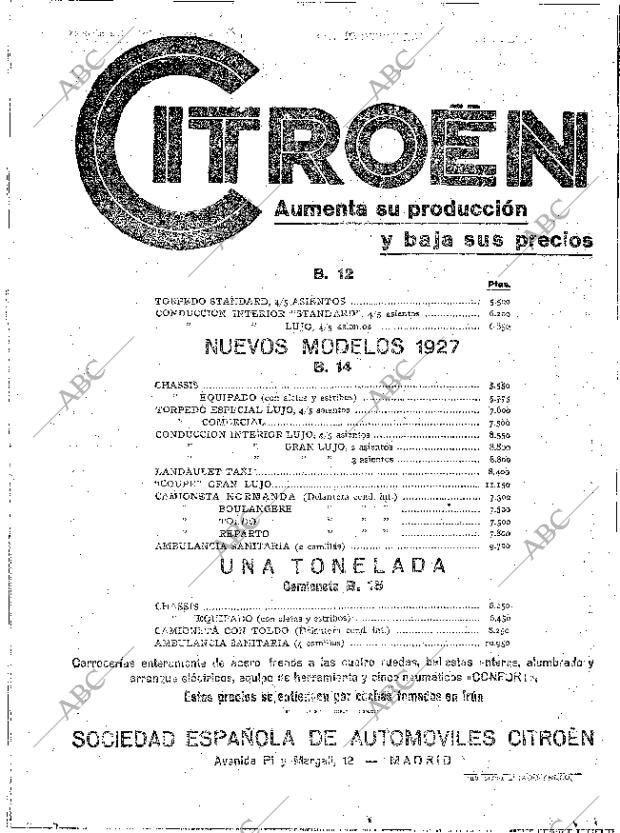 ABC MADRID 16-01-1927 página 16