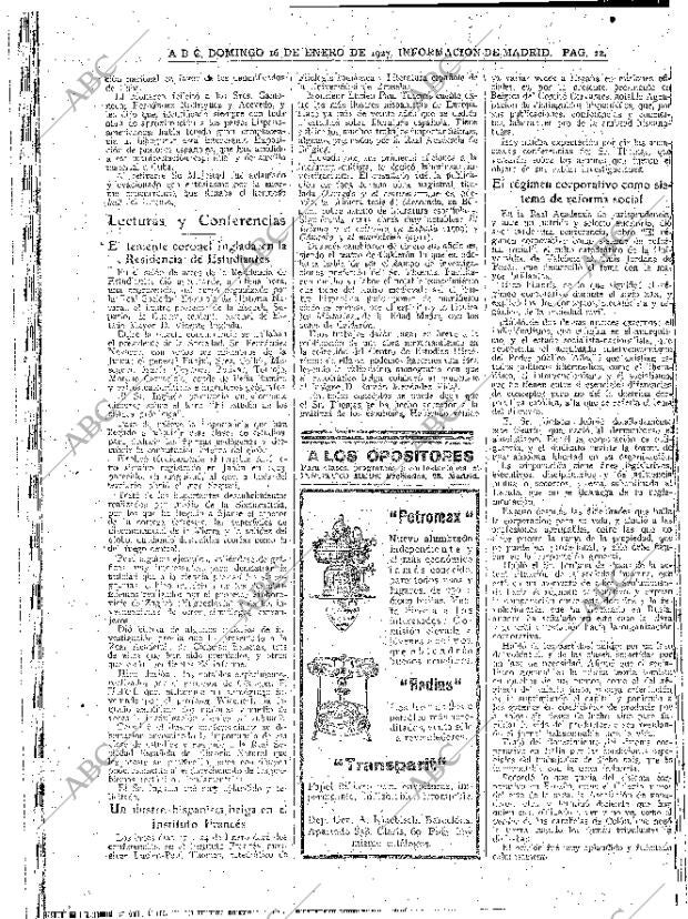 ABC MADRID 16-01-1927 página 22