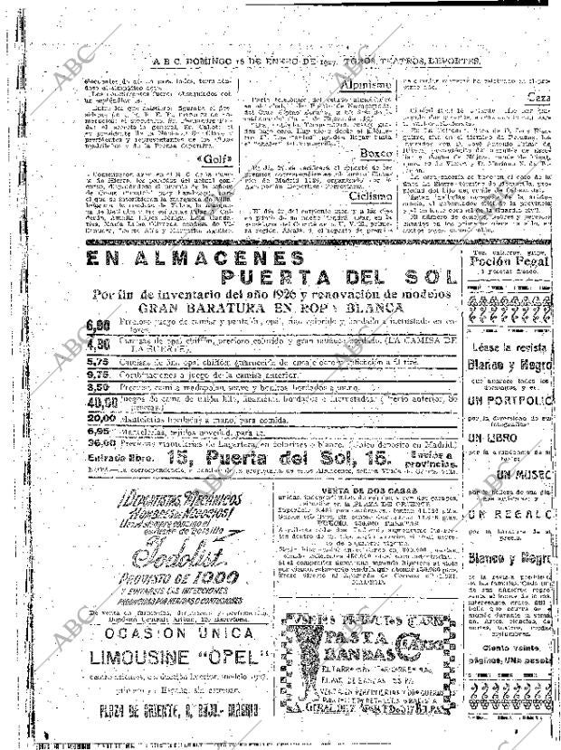 ABC MADRID 16-01-1927 página 38