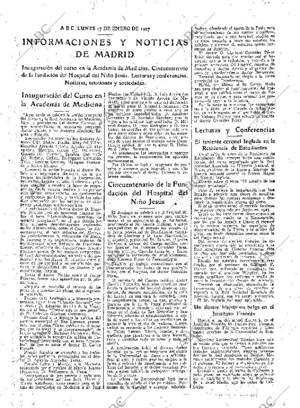 ABC MADRID 17-01-1927 página 15