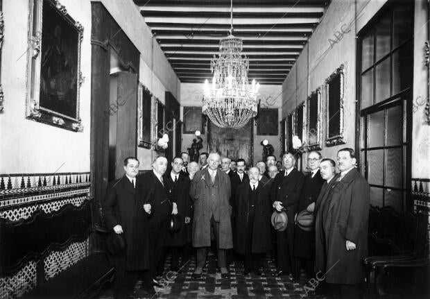 Con los Profesores, durante su reciente Visita