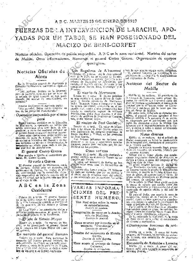 ABC MADRID 18-01-1927 página 15