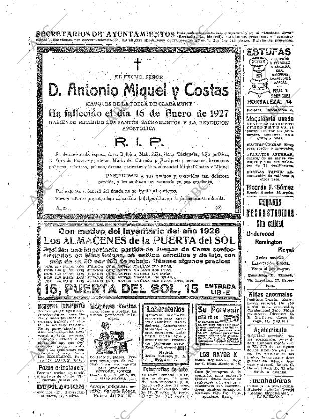 ABC MADRID 18-01-1927 página 42