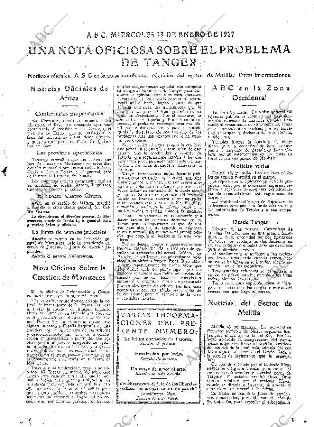 ABC MADRID 19-01-1927 página 11