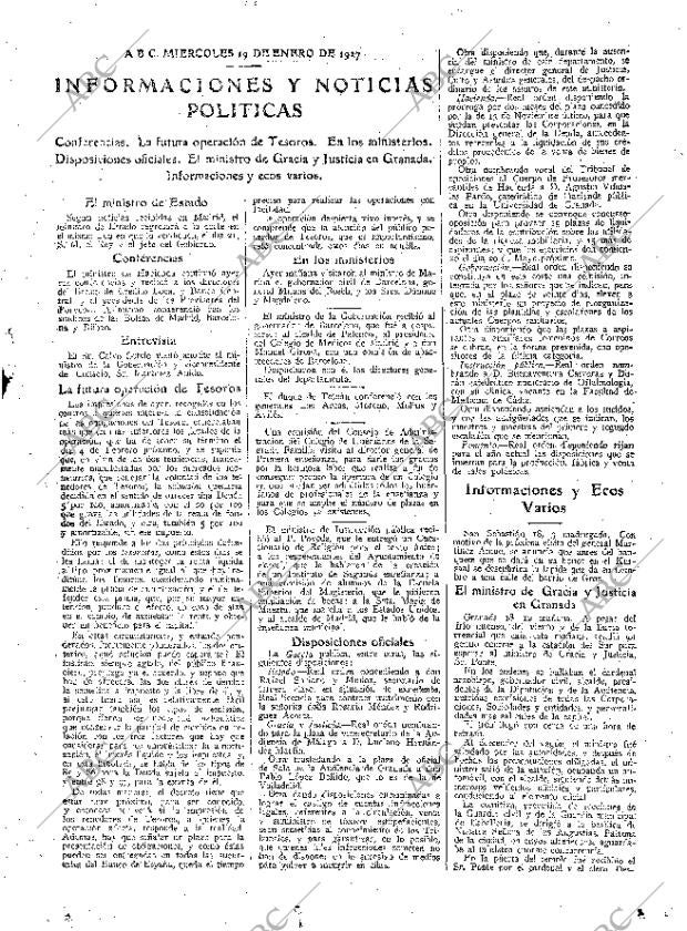 ABC MADRID 19-01-1927 página 13