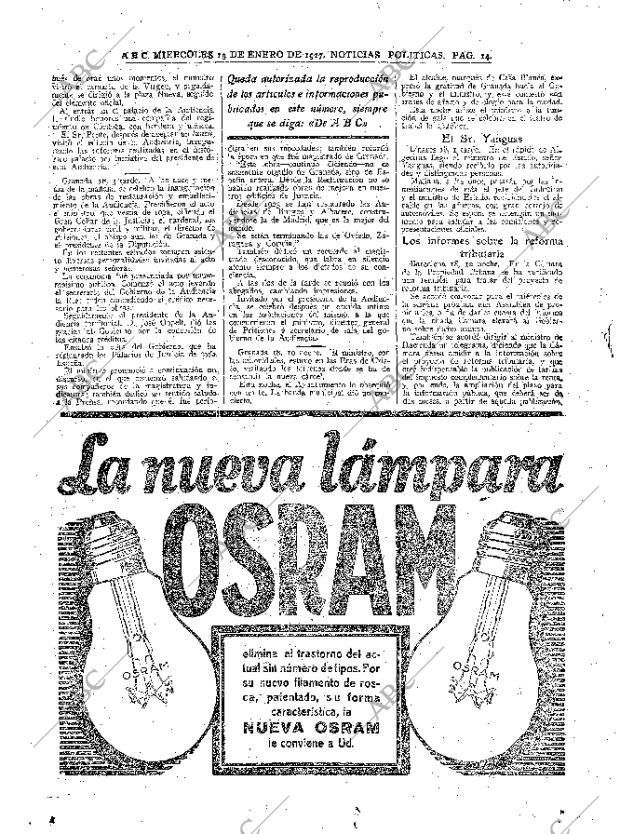 ABC MADRID 19-01-1927 página 14