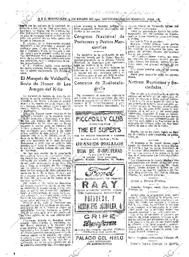ABC MADRID 19-01-1927 página 18