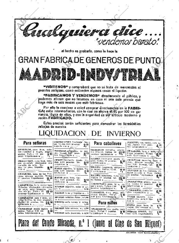 ABC MADRID 19-01-1927 página 2