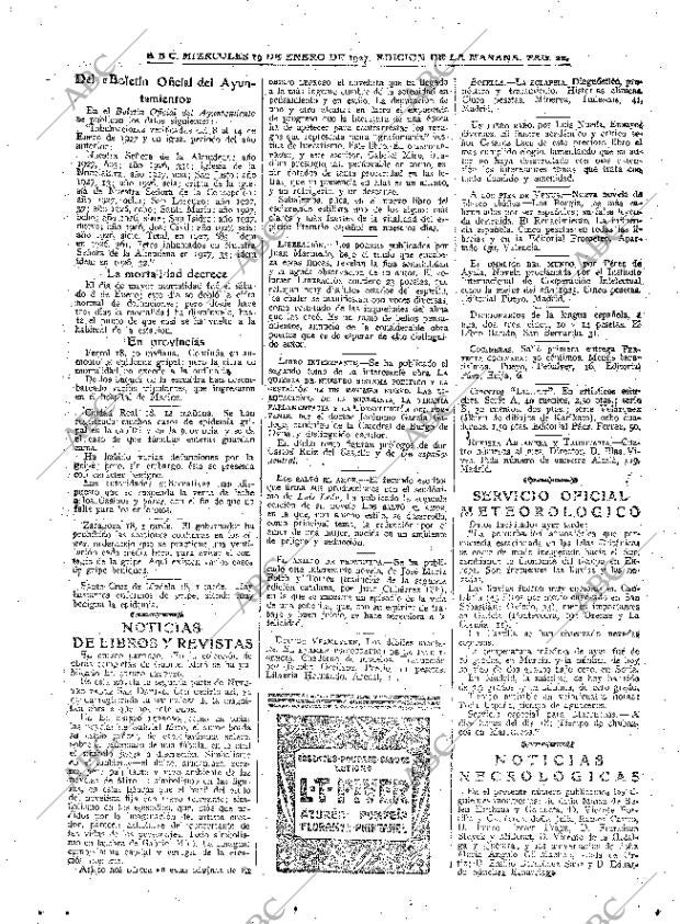 ABC MADRID 19-01-1927 página 22