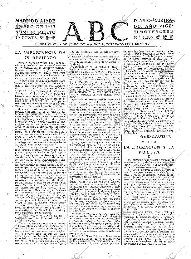 ABC MADRID 19-01-1927 página 3