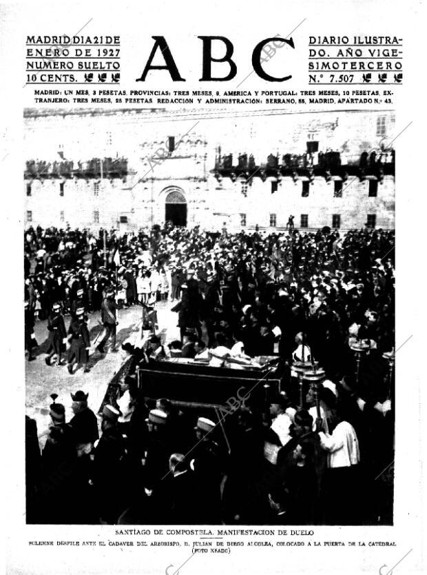 ABC MADRID 21-01-1927 página 1