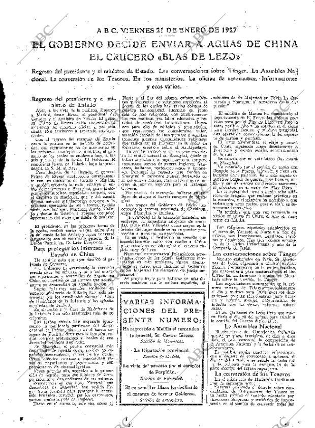 ABC MADRID 21-01-1927 página 11
