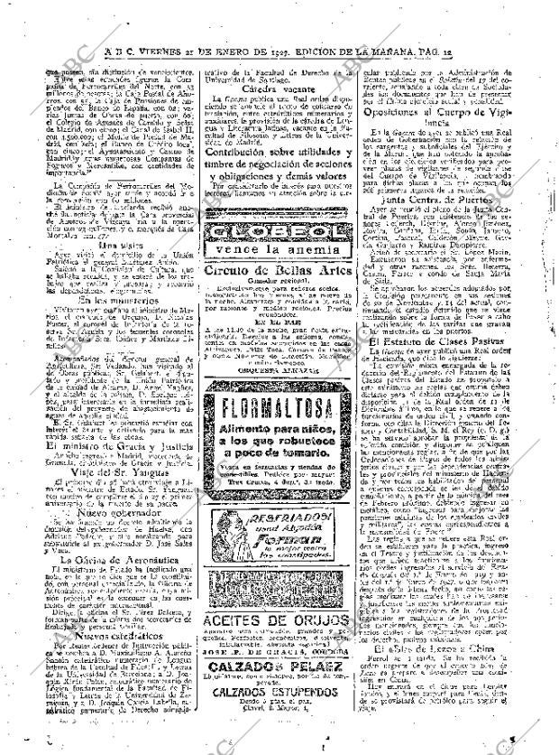 ABC MADRID 21-01-1927 página 12