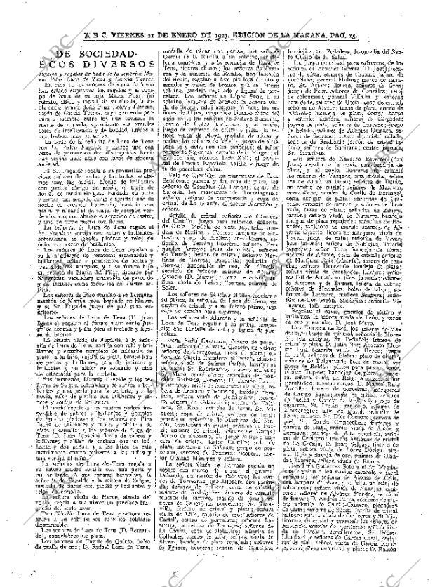 ABC MADRID 21-01-1927 página 15