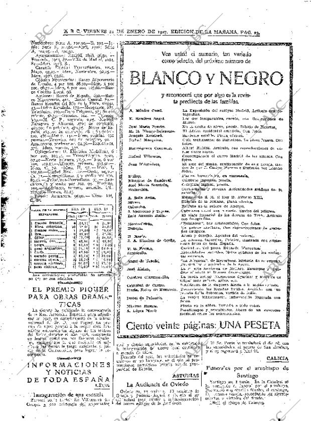 ABC MADRID 21-01-1927 página 23