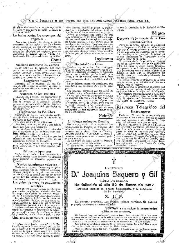 ABC MADRID 21-01-1927 página 25