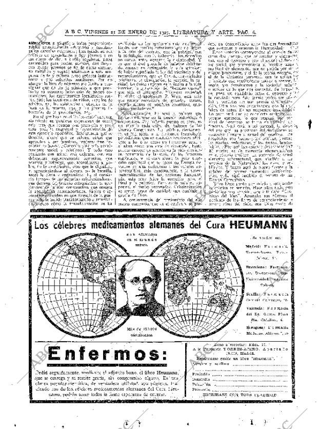 ABC MADRID 21-01-1927 página 6