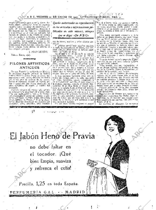 ABC MADRID 21-01-1927 página 7