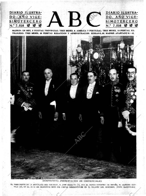 ABC MADRID 22-01-1927 página 1