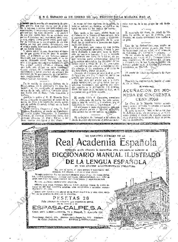 ABC MADRID 22-01-1927 página 26
