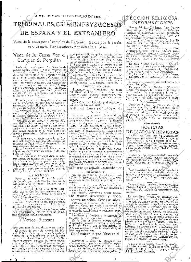 ABC MADRID 23-01-1927 página 19