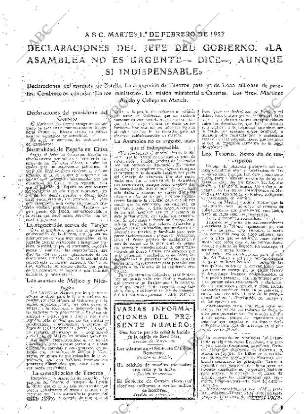 ABC MADRID 01-02-1927 página 15