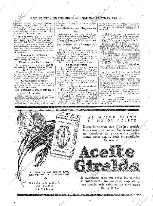 ABC MADRID 01-02-1927 página 16